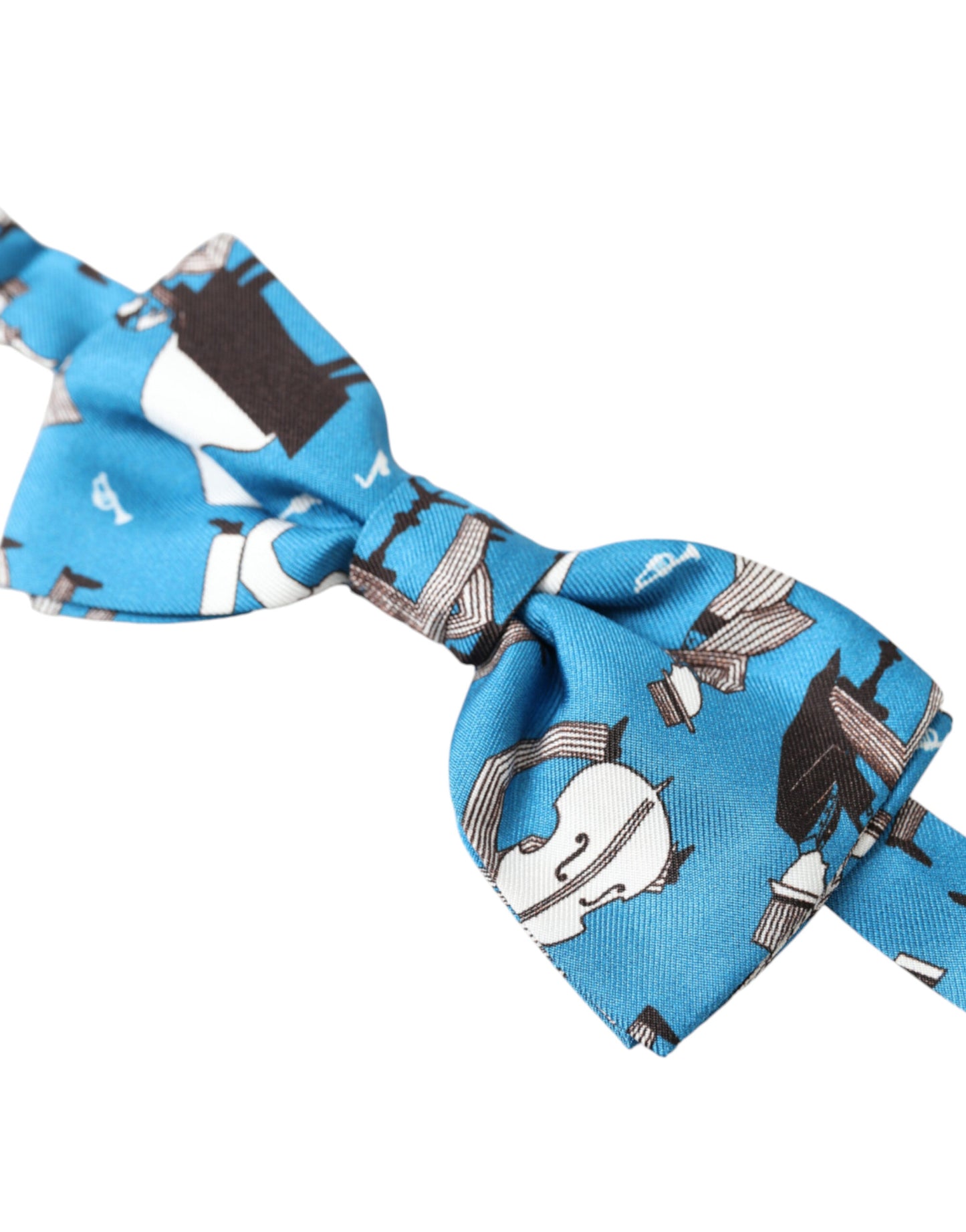 Dolce & Gabbana Elegant Silk Blue Jazz Club Bow Tie Dolce & Gabbana