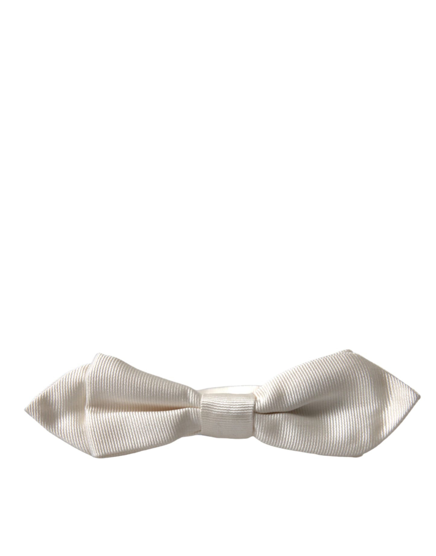 Dolce & Gabbana Elegant White Silk Bow Tie Dolce & Gabbana