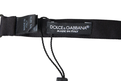 Dolce & Gabbana Elegant Silk Black Bow Tie Dolce & Gabbana