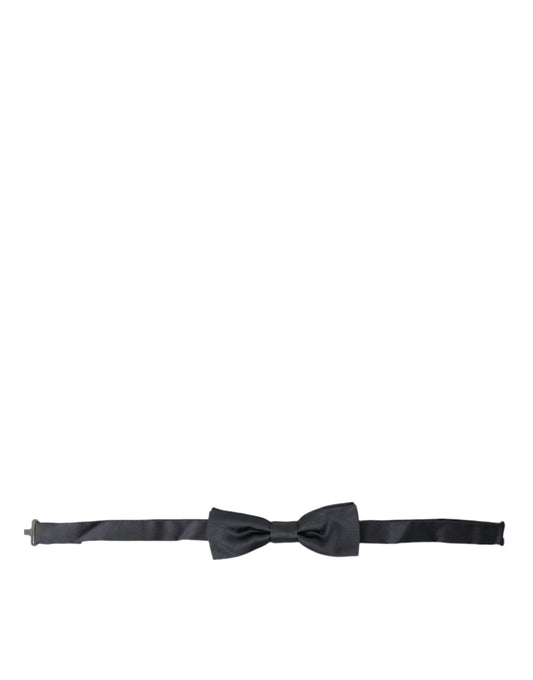 Dolce & Gabbana Elegant Anthracite Gray Silk Bow Tie Dolce & Gabbana