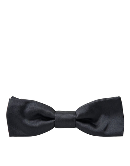 Dolce & Gabbana Elegant Anthracite Gray Silk Bow Tie Dolce & Gabbana