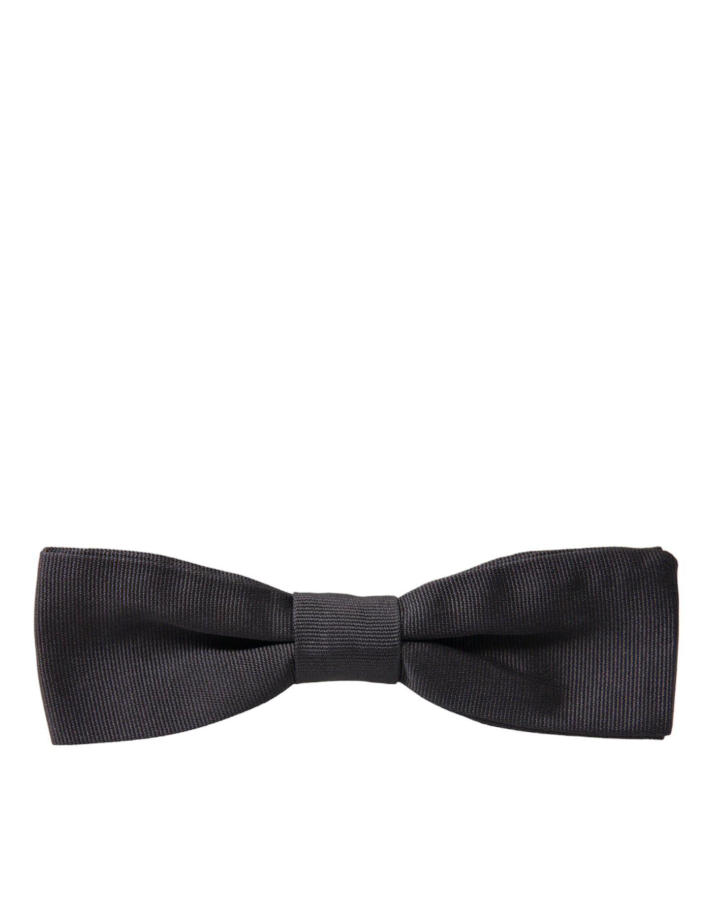 Dolce & Gabbana Elegant Silk Dark Gray Bow Tie Dolce & Gabbana