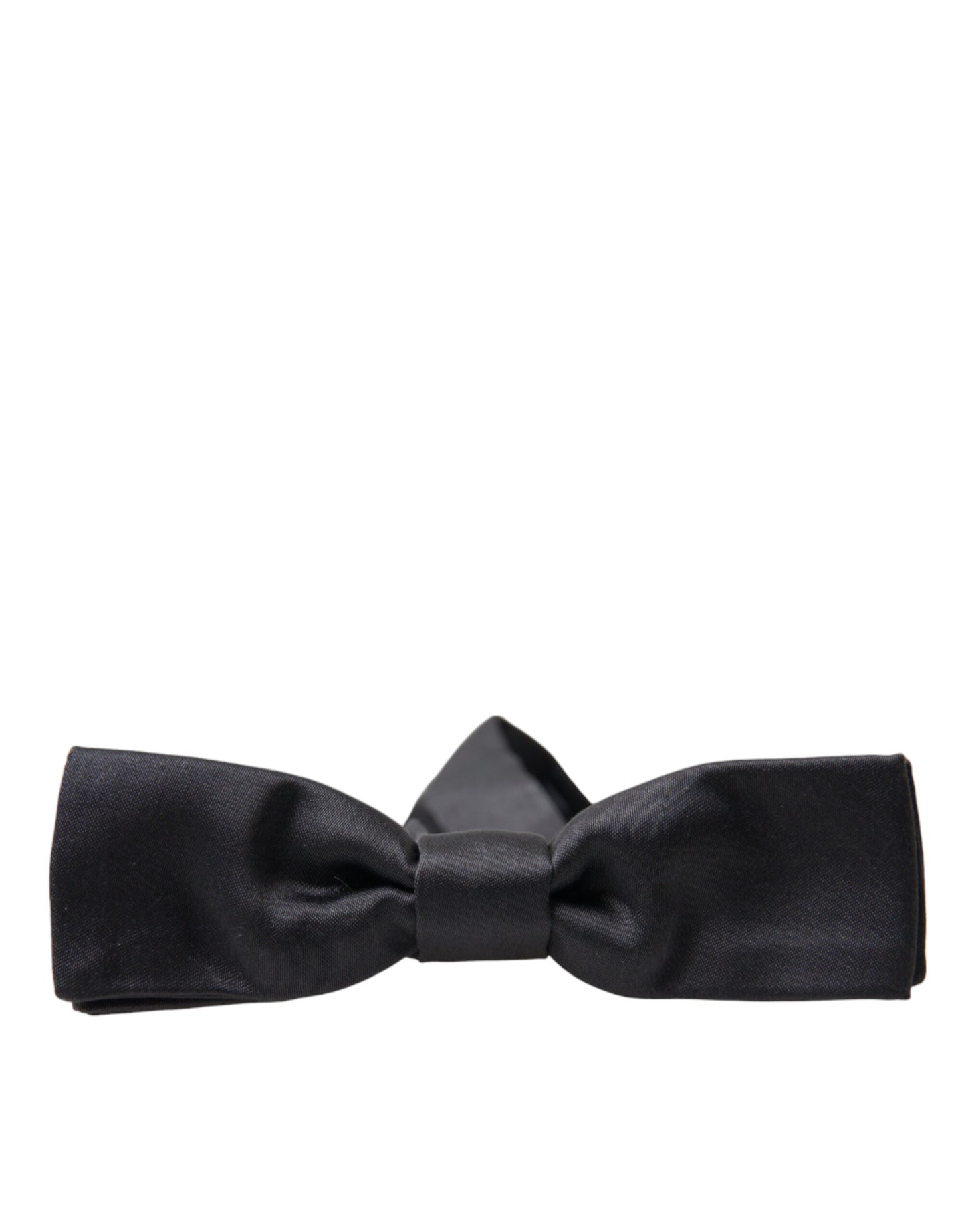 Dolce & Gabbana Elegant Dark Anthracite Silk Bow Tie Dolce & Gabbana