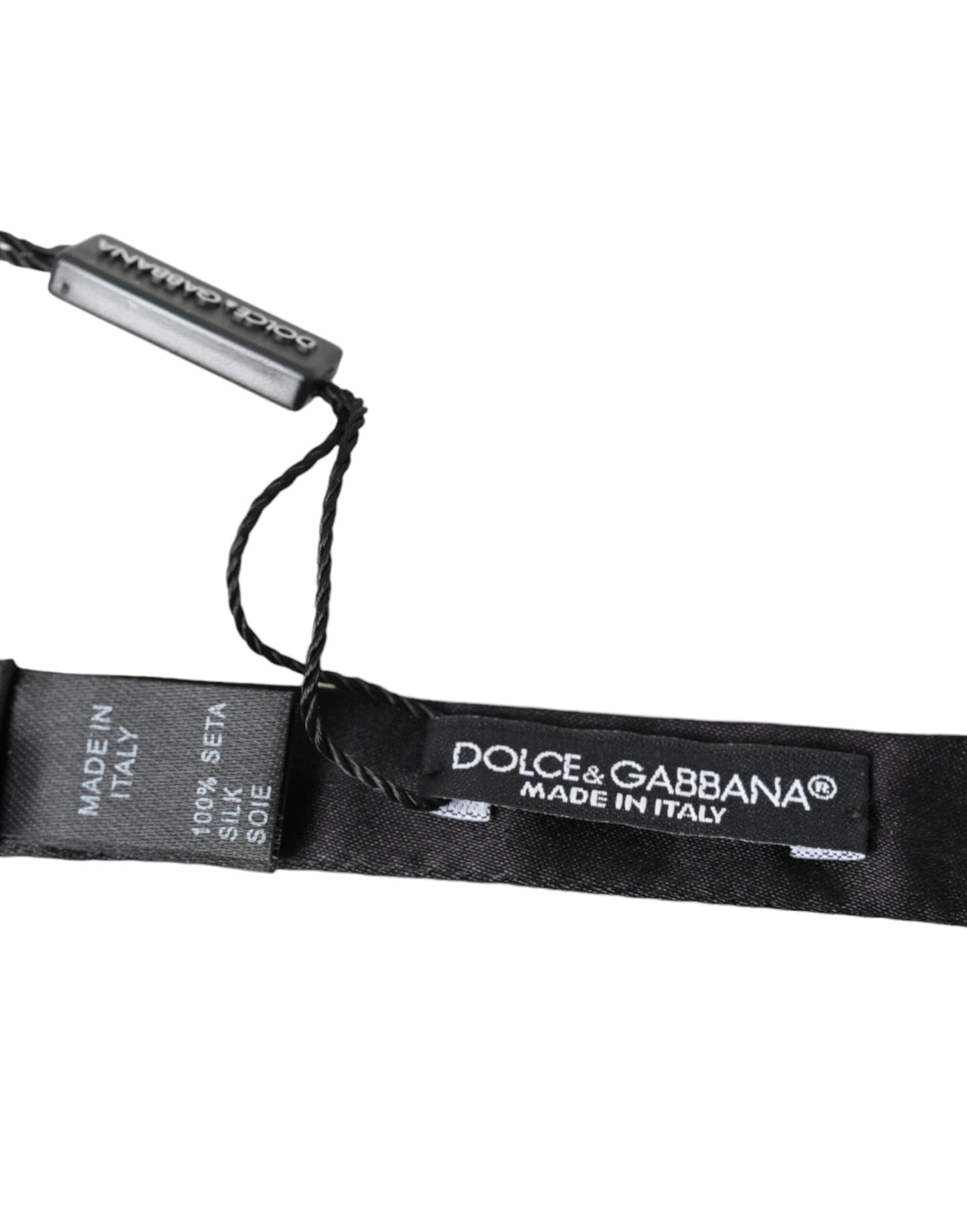 Dolce & Gabbana Elegant Silk Black Bow Tie for Gentleman Dolce & Gabbana