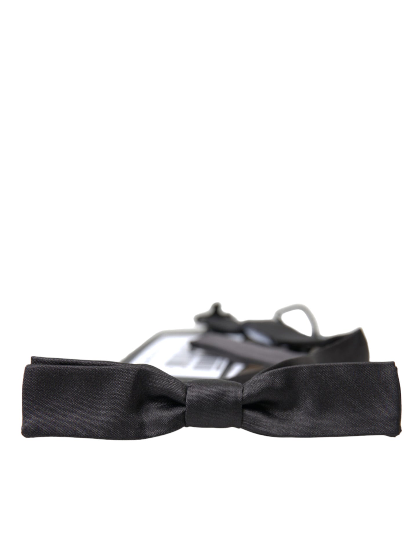 Dolce & Gabbana Elegant Dark Grey Silk Bow Tie Dolce & Gabbana