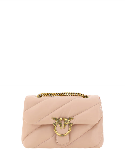 PINKO Elegant Light Pink Quilted Shoulder Bag PINKO