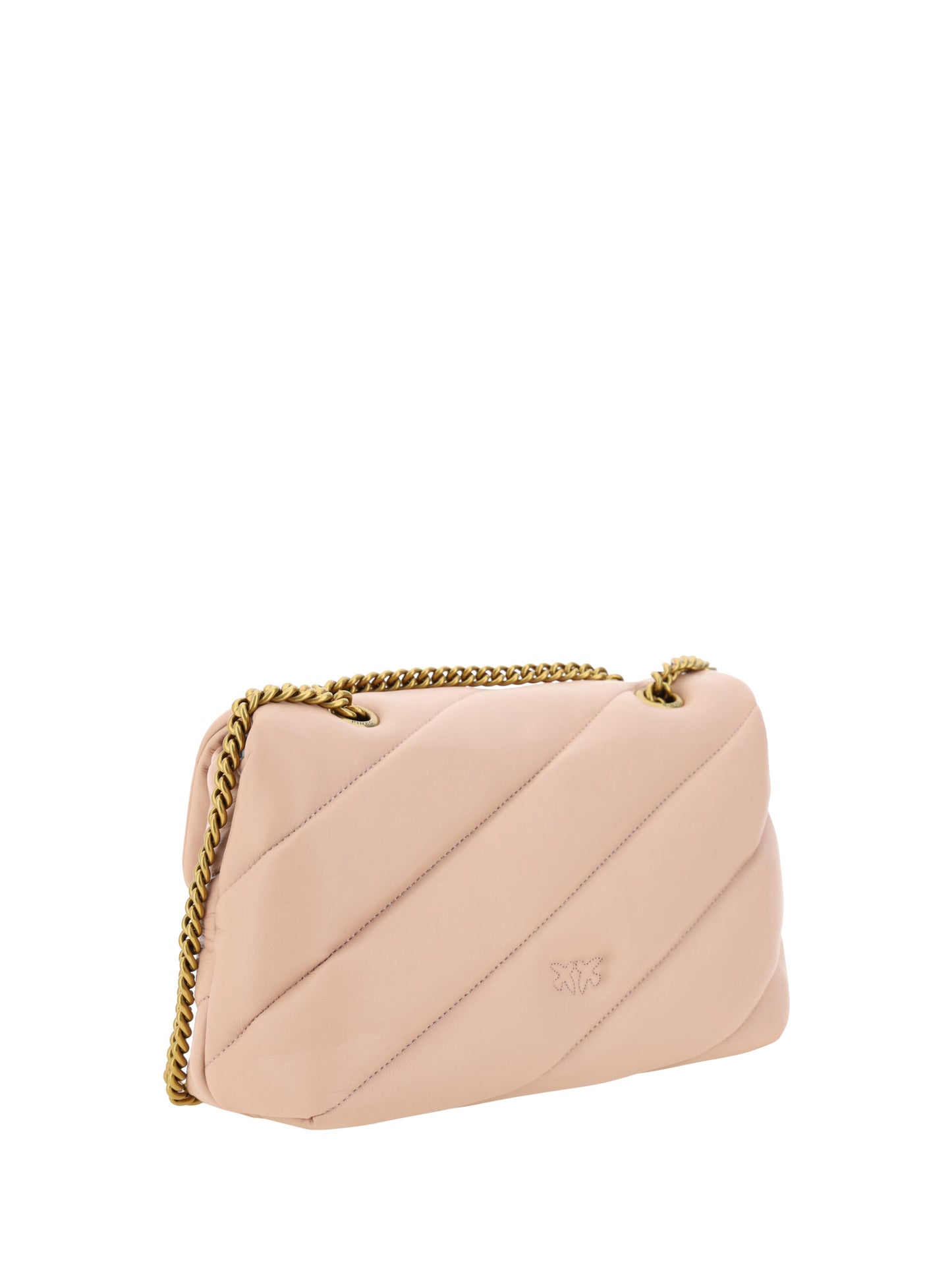 PINKO Elegant Light Pink Quilted Shoulder Bag PINKO