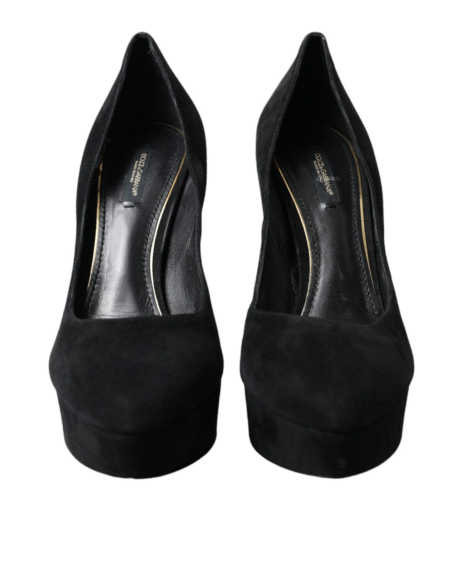 Dolce & Gabbana Black Suede Heeled Pumps Sophistication Dolce & Gabbana