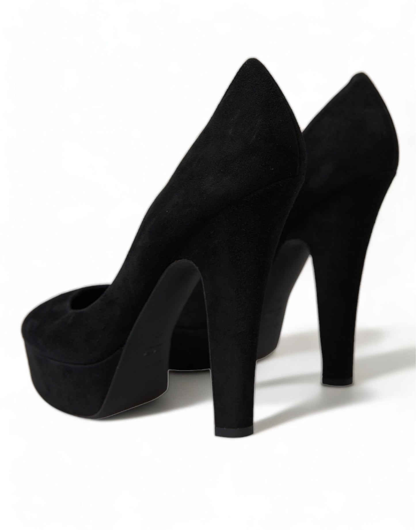 Dolce & Gabbana Black Suede Heeled Pumps Sophistication Dolce & Gabbana