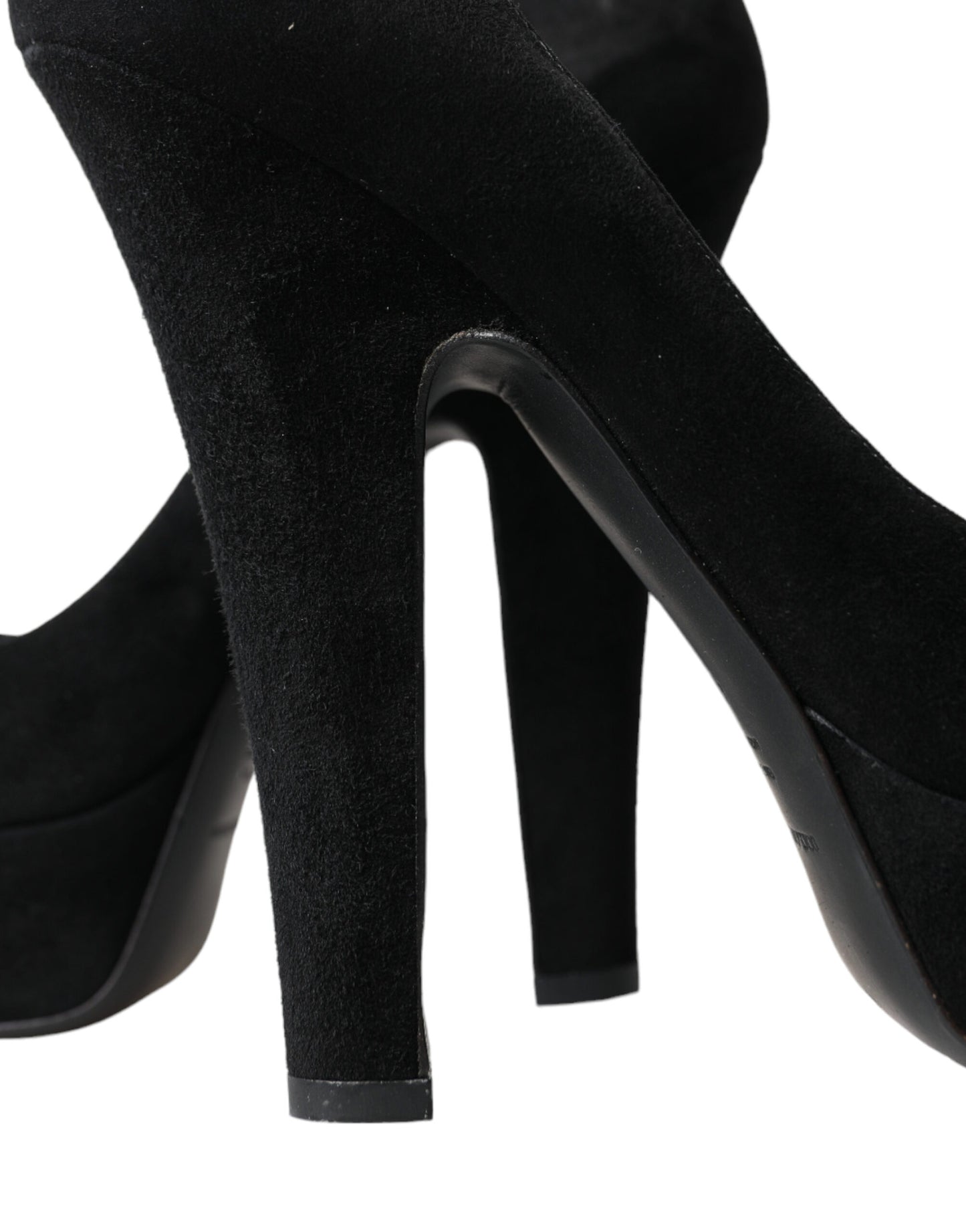 Dolce & Gabbana Black Suede Heeled Pumps Sophistication Dolce & Gabbana