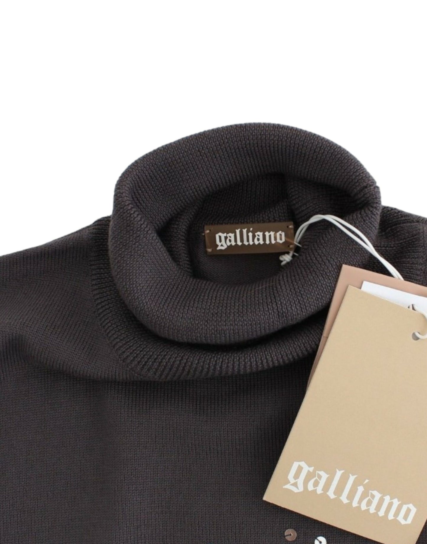 John Galliano Elegant Virgin Wool Turtleneck Sweater John Galliano