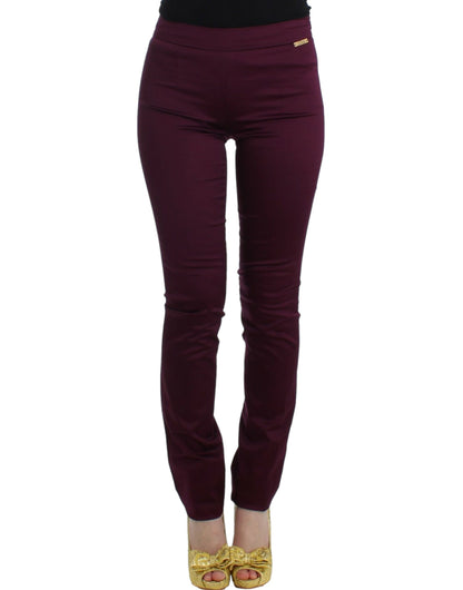 John Galliano Elegant Purple Slim Pants John Galliano