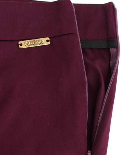 John Galliano Elegant Purple Slim Pants John Galliano