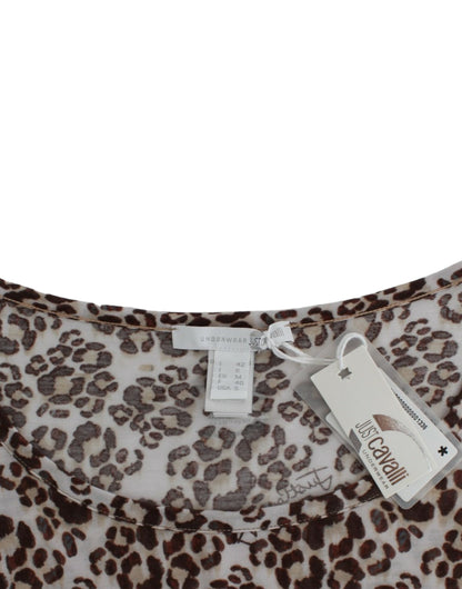 Cavalli Elegant Floral Lace Longsleeve Top Cavalli