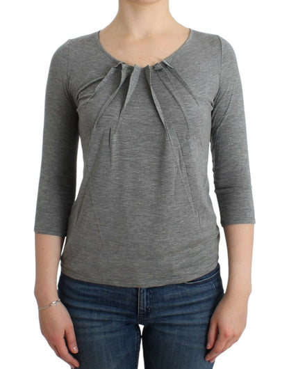 Cavalli Elegant Gray Cashmere-Blend Jumper Cavalli