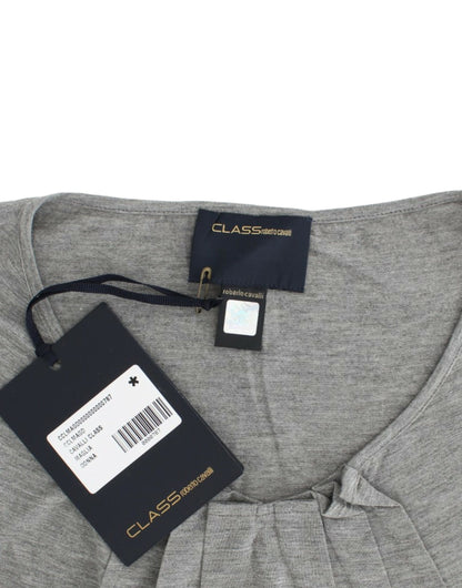 Cavalli Elegant Gray Cashmere-Blend Jumper Cavalli