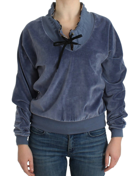 Cavalli Elegant Mock Sweater with Rhinestone Detail Cavalli