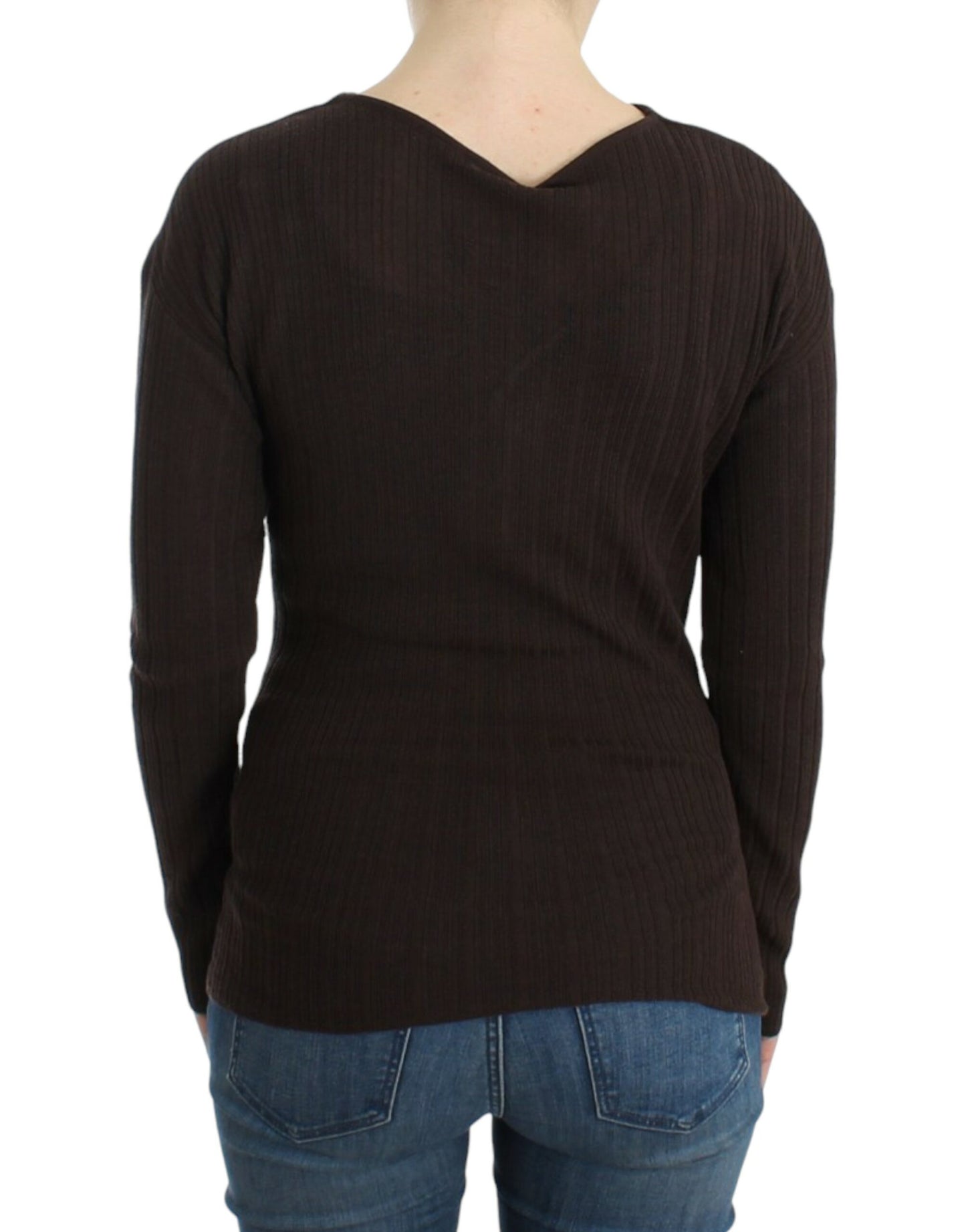 Cavalli Chic Keyhole Virgin Wool Sweater Cavalli