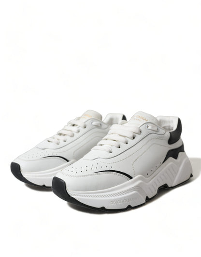 Dolce & Gabbana Chic Black & White Daymaster Leather Sneakers Dolce & Gabbana