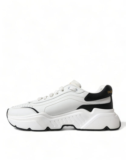 Dolce & Gabbana Chic Black & White Daymaster Leather Sneakers Dolce & Gabbana