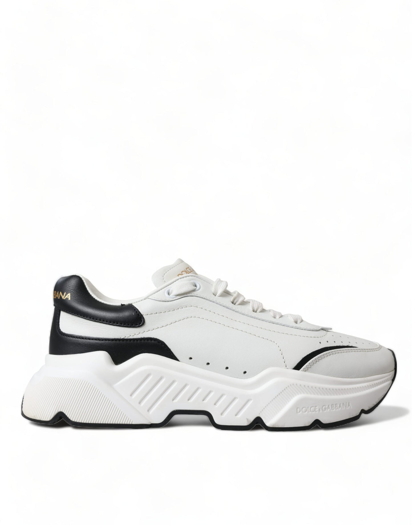 Dolce & Gabbana Chic Black & White Daymaster Leather Sneakers Dolce & Gabbana