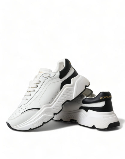 Dolce & Gabbana Chic Black & White Daymaster Leather Sneakers Dolce & Gabbana