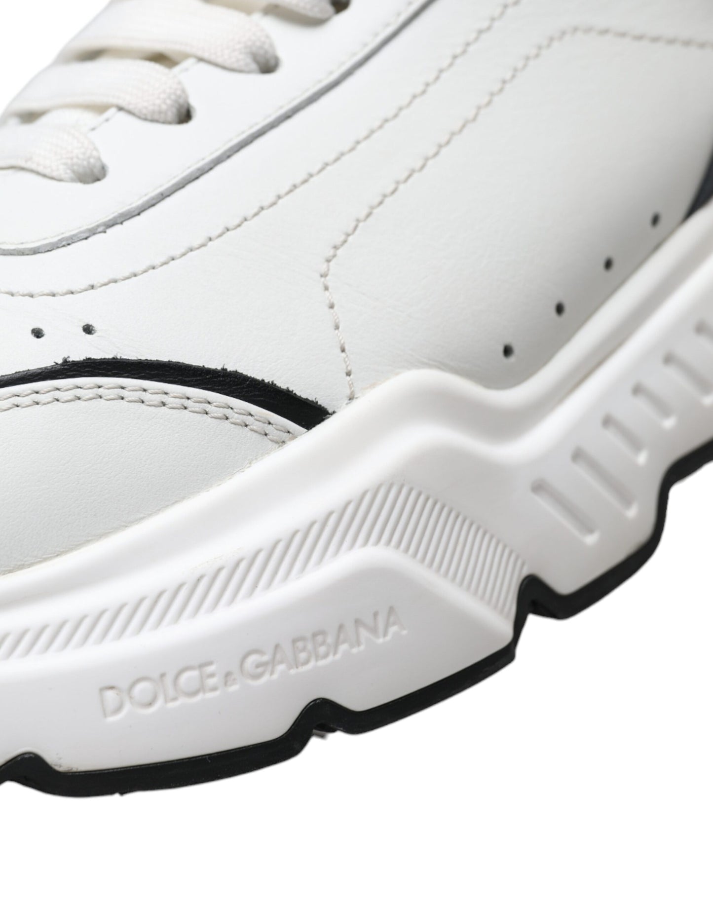 Dolce & Gabbana Chic Black & White Daymaster Leather Sneakers Dolce & Gabbana