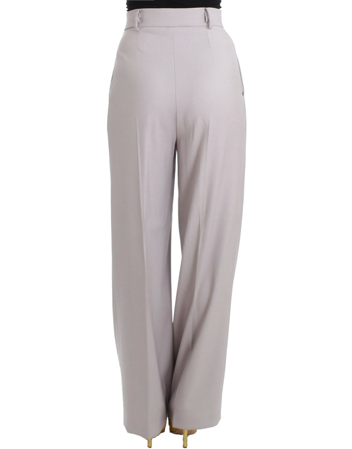 Cavalli Sophisticated High Waisted Gray Pants Cavalli