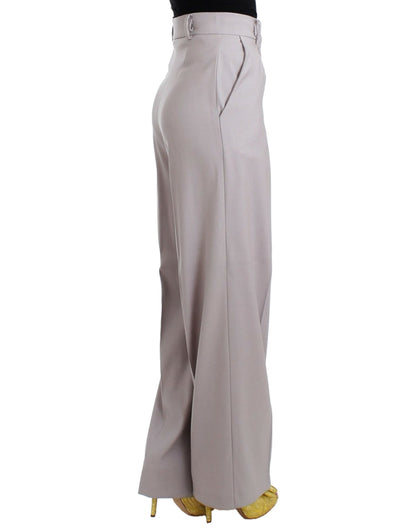 Cavalli Sophisticated High Waisted Gray Pants Cavalli