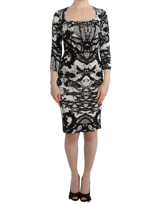 Cavalli Elegant Printed Jersey Sheath Dress Cavalli