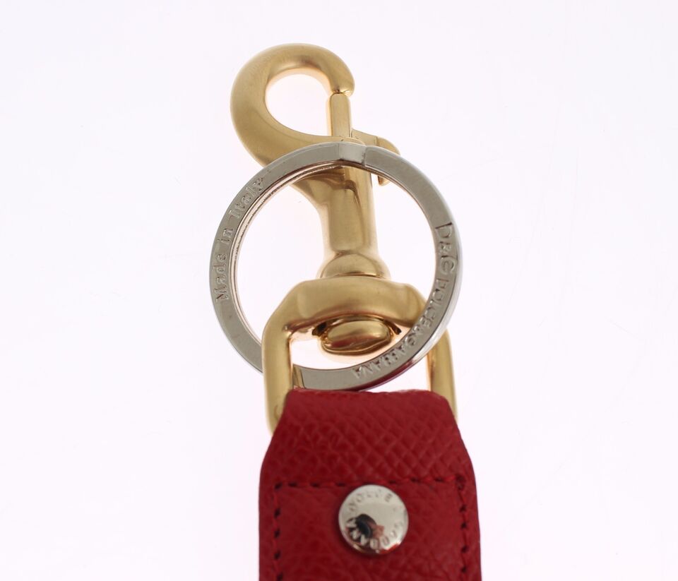 Dolce & Gabbana Chic Multicolor Raffia Leather Keychain Dolce & Gabbana