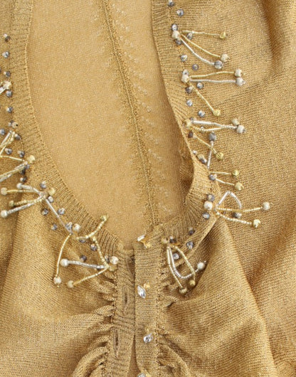 Cavalli Embellished Gold Shimmer Shrug Cavalli