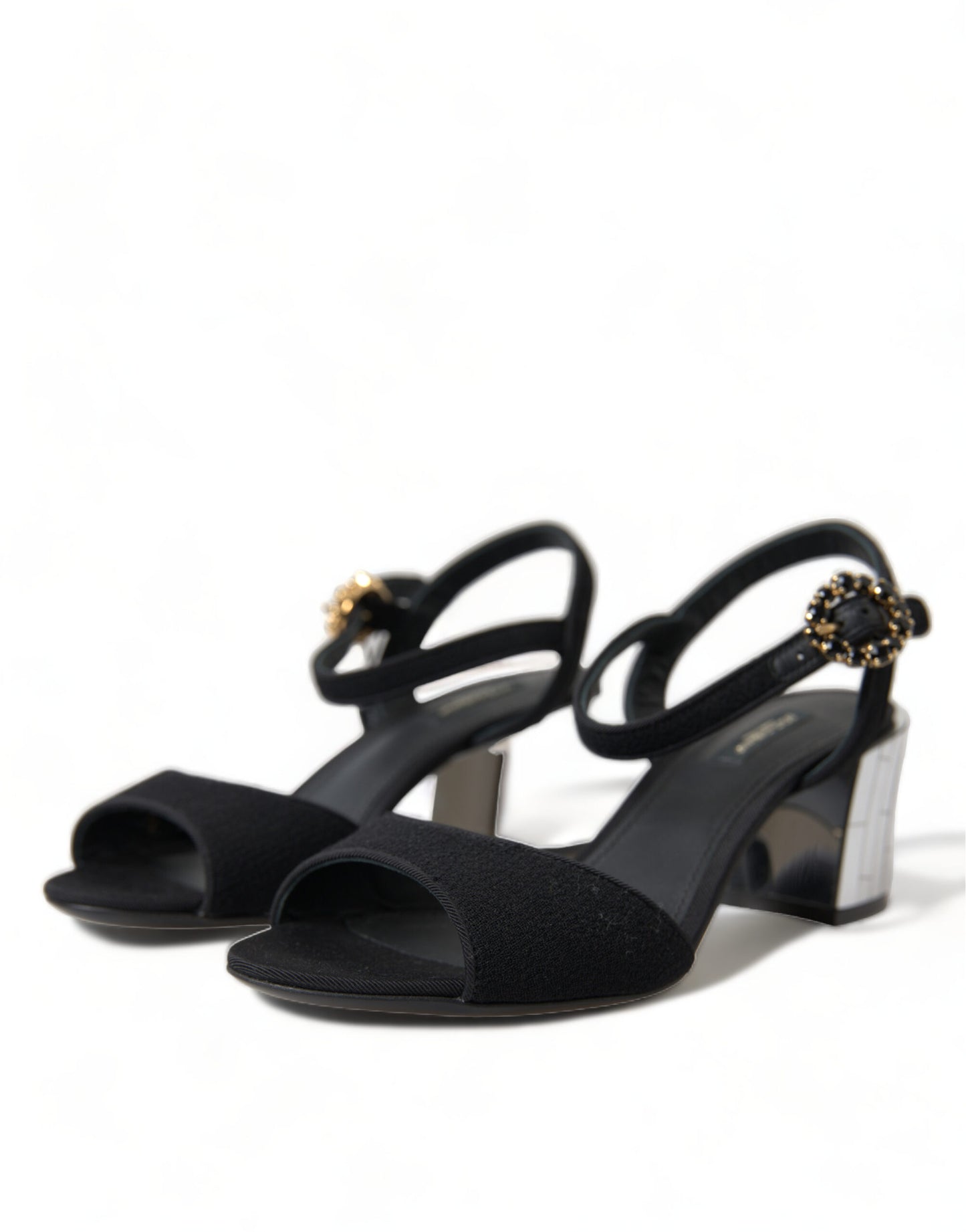 Dolce & Gabbana Elegant Ankle Strap Sandals with Mirror Heels Dolce & Gabbana