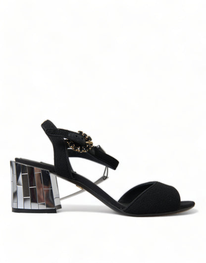 Dolce & Gabbana Elegant Ankle Strap Sandals with Mirror Heels Dolce & Gabbana