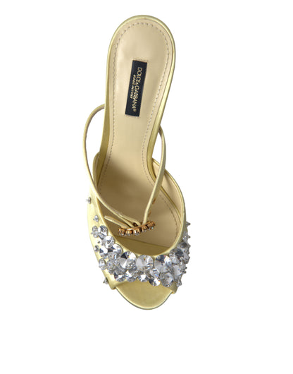 Dolce & Gabbana Crystal Embellished Silk Sandals Dolce & Gabbana