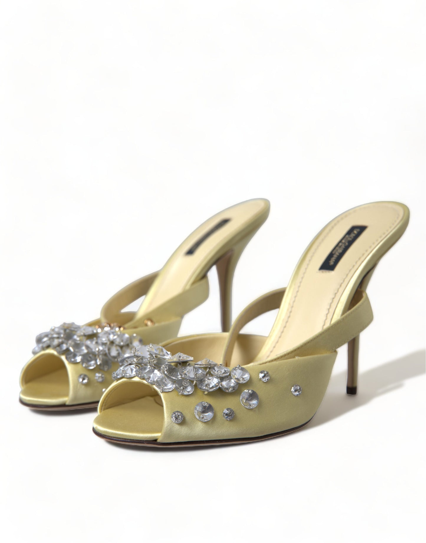 Dolce & Gabbana Crystal Embellished Silk Sandals Dolce & Gabbana