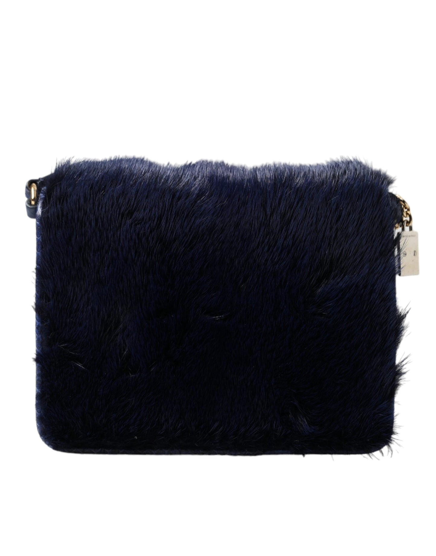 Dolce & Gabbana Exquisite Blue Mink Fur Shoulder Bag Dolce & Gabbana