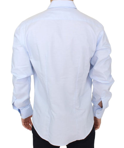 Cavalli Elegant Light Blue Italian Cotton Shirt Cavalli