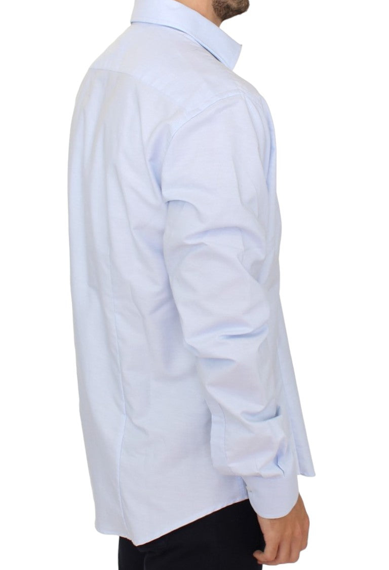 Cavalli Elegant Light Blue Italian Cotton Shirt Cavalli