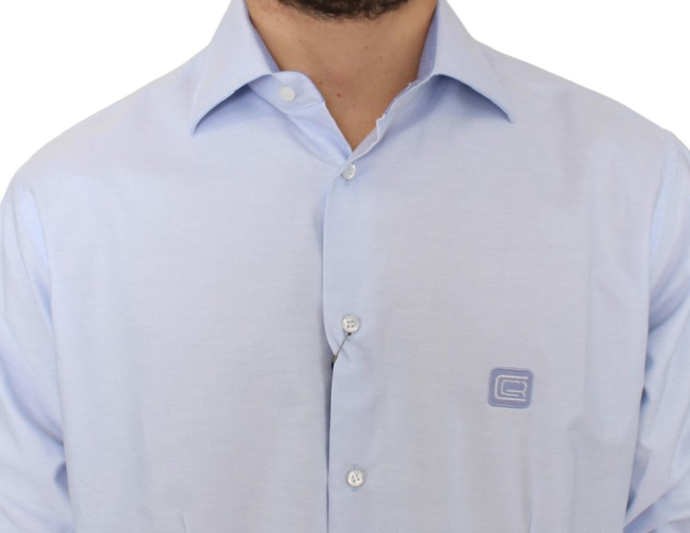 Cavalli Elegant Light Blue Italian Cotton Shirt Cavalli