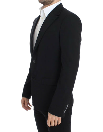 Dolce & Gabbana Elegant Slim Fit Black Wool Blazer Dolce & Gabbana