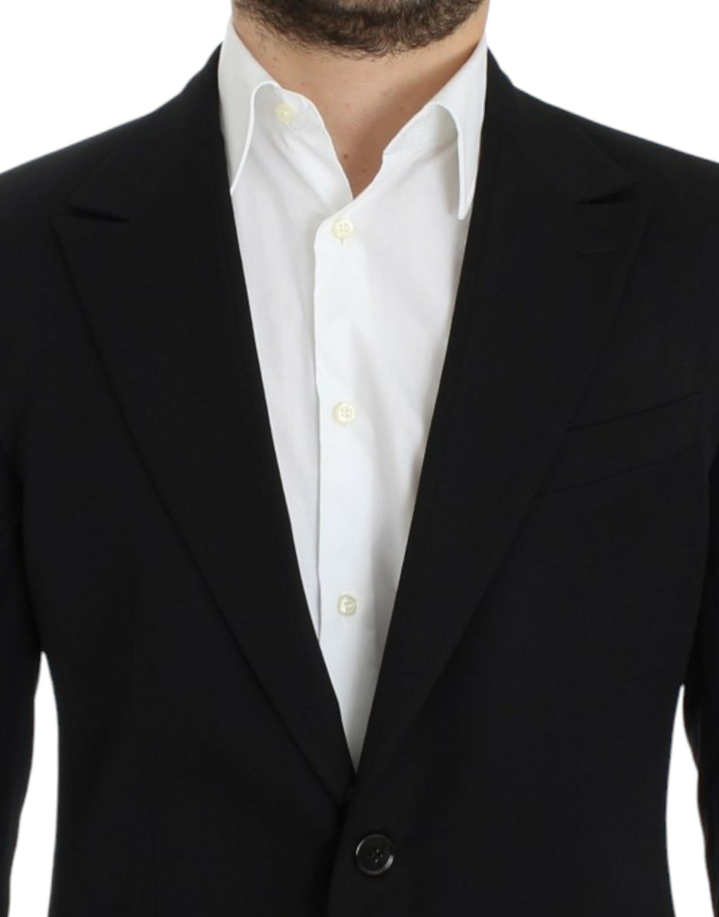 Dolce & Gabbana Elegant Slim Fit Black Wool Blazer Dolce & Gabbana