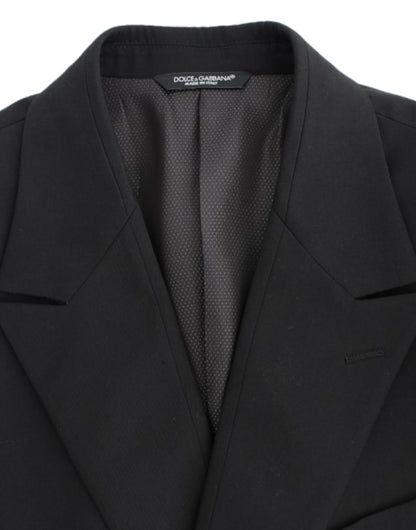 Dolce & Gabbana Elegant Slim Fit Black Wool Blazer Dolce & Gabbana