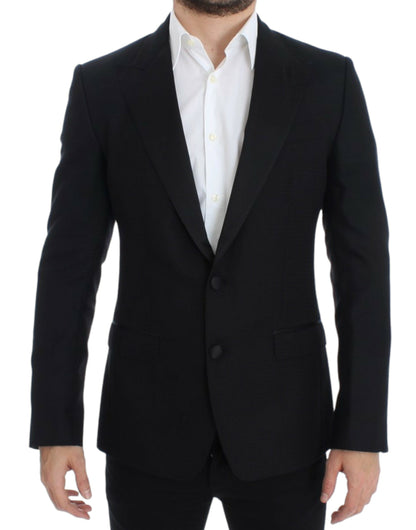 Dolce & Gabbana Elegant Black Silk Blend Sicilia Blazer Dolce & Gabbana