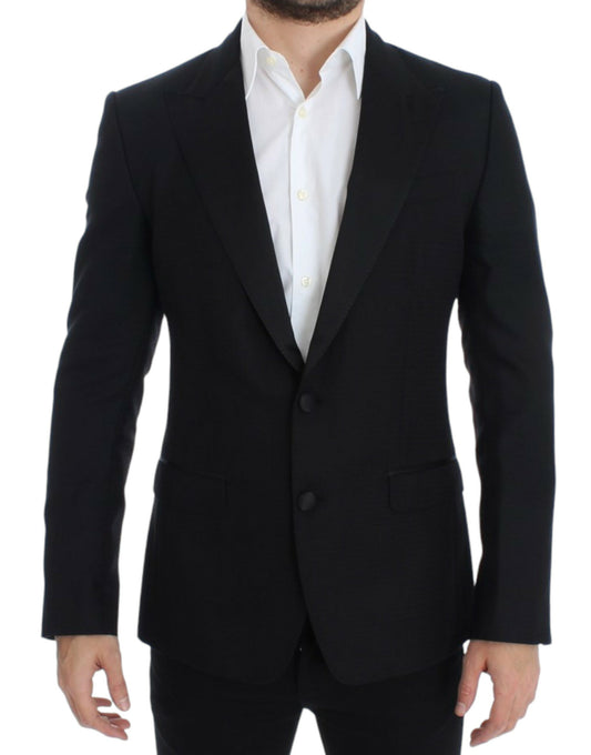 Dolce & Gabbana Elegant Black Silk Blend Sicilia Blazer Dolce & Gabbana