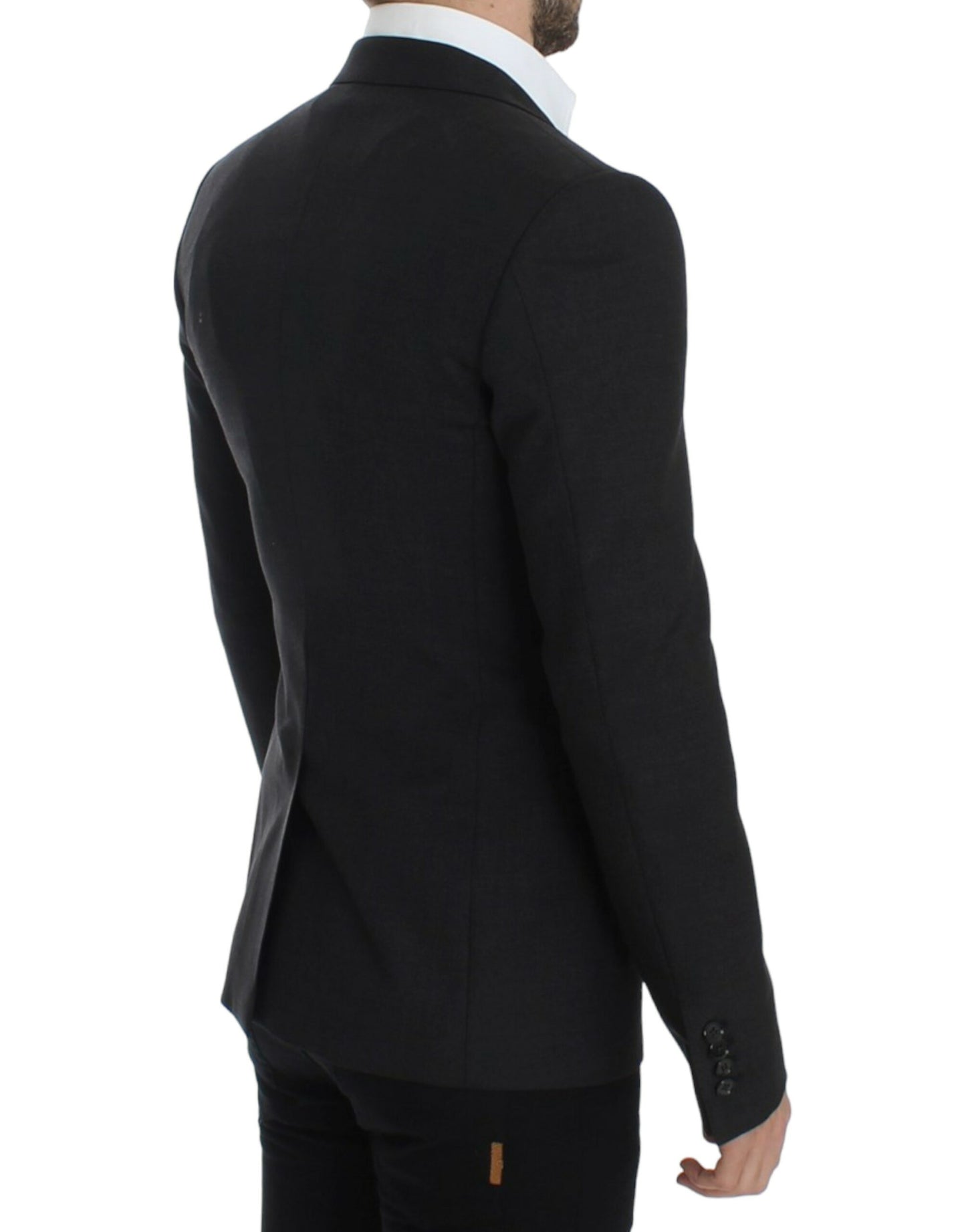 Dolce & Gabbana Sleek Gray Wool Slim Fit Blazer Dolce & Gabbana