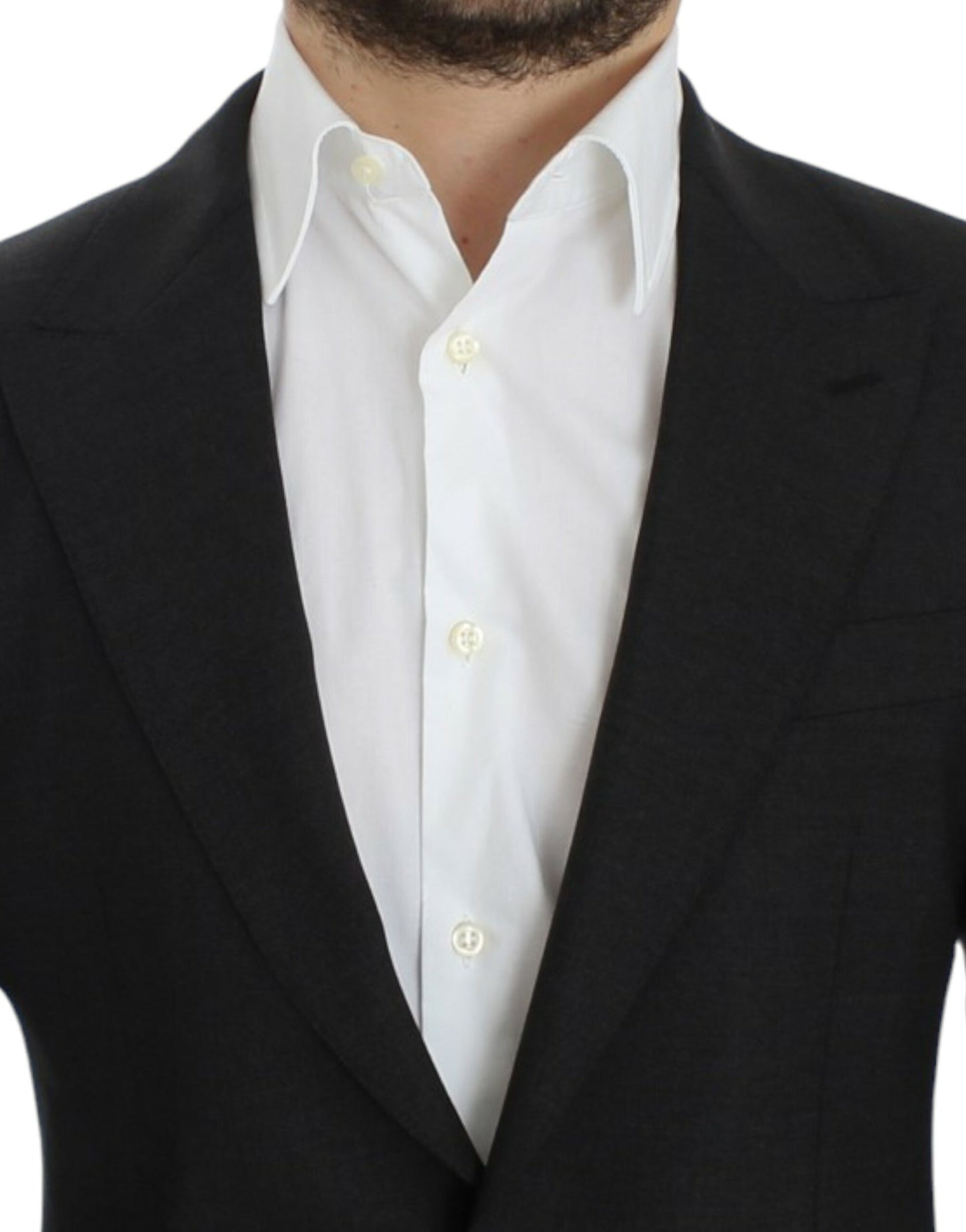 Dolce & Gabbana Sleek Gray Wool Slim Fit Blazer Dolce & Gabbana