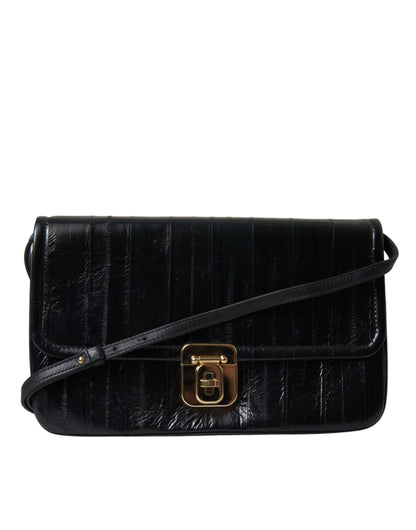 Dolce & Gabbana Elegant Eelskin Leather Shoulder Bag Dolce & Gabbana