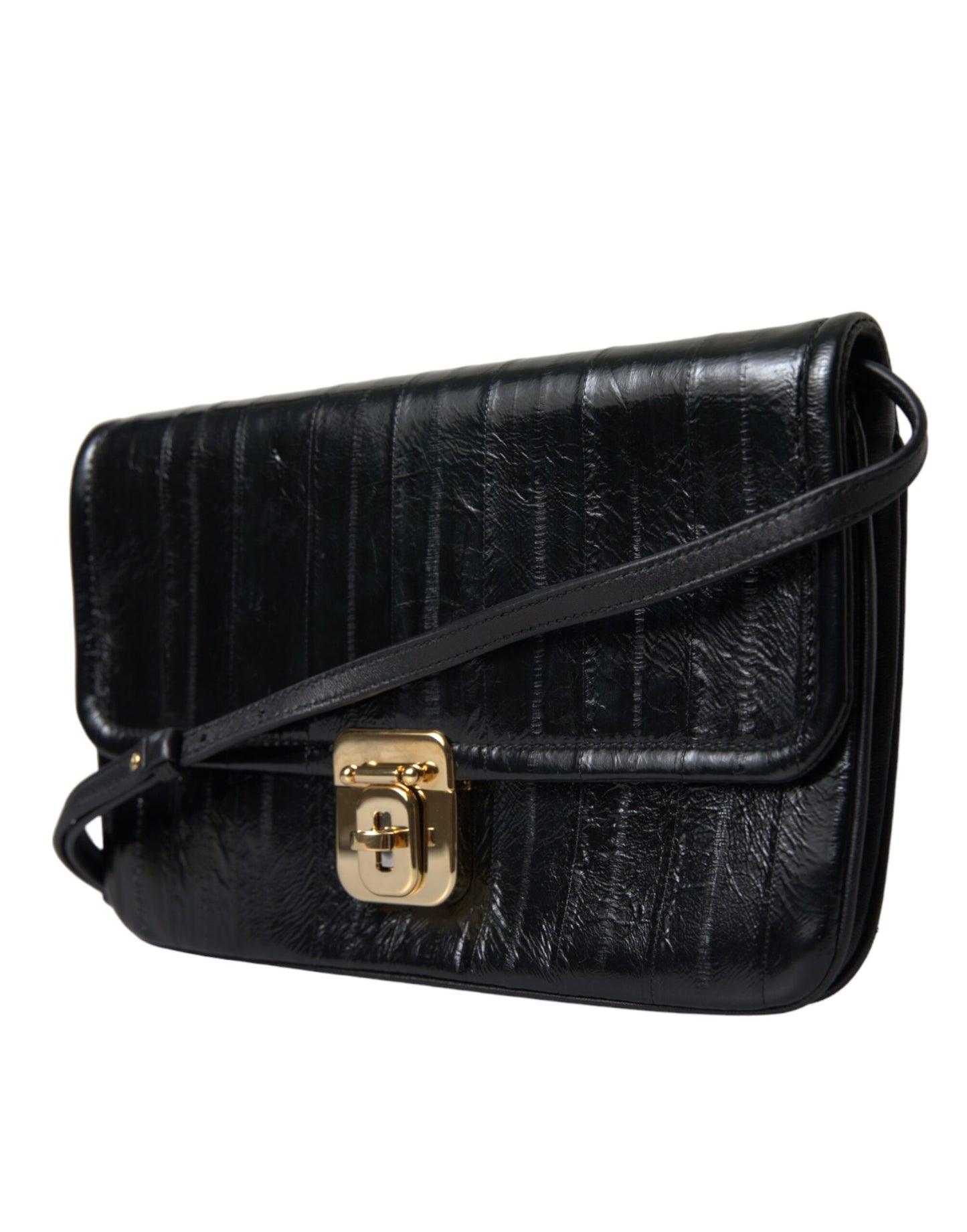 Dolce & Gabbana Elegant Eelskin Leather Shoulder Bag Dolce & Gabbana