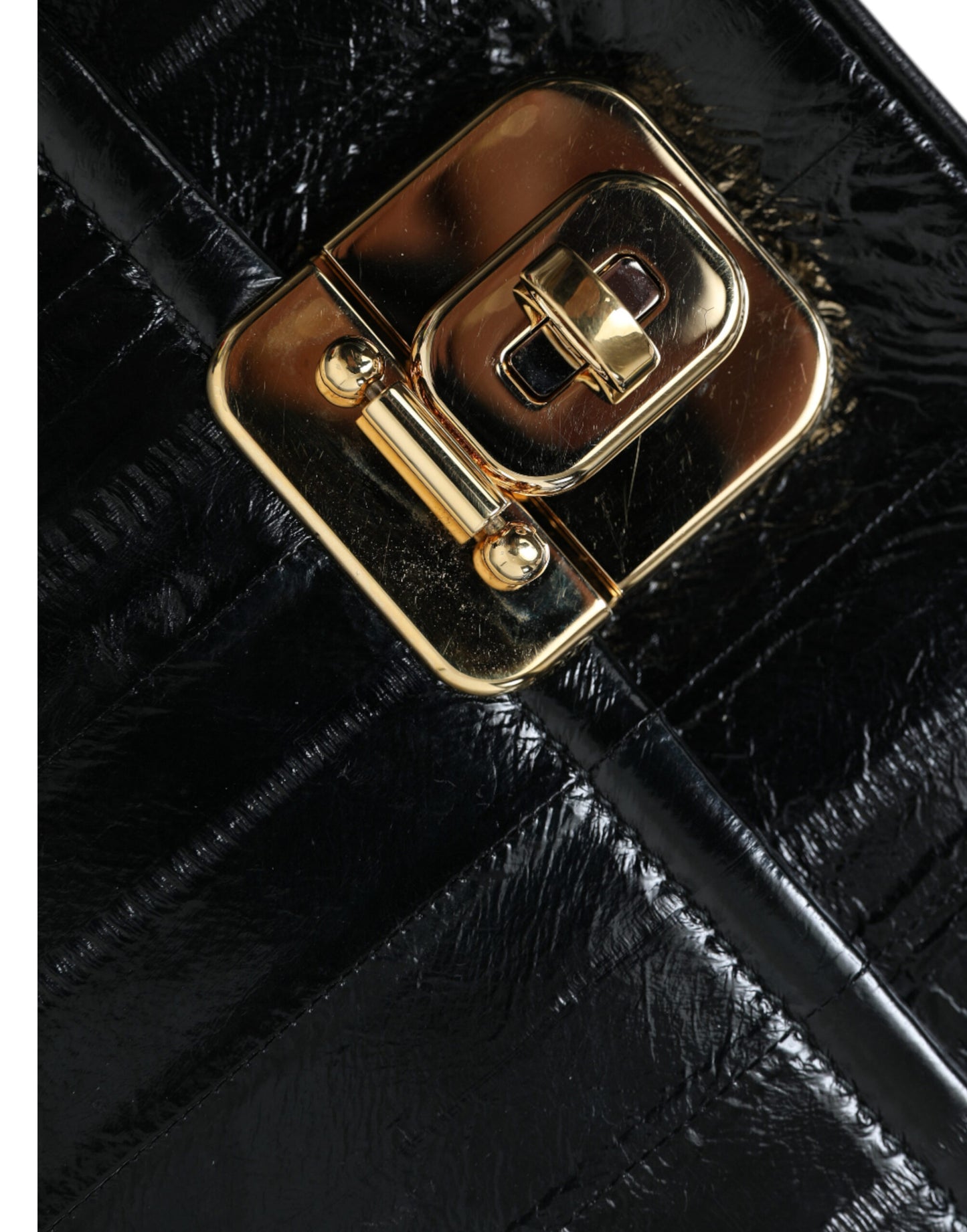 Dolce & Gabbana Elegant Eelskin Leather Shoulder Bag Dolce & Gabbana